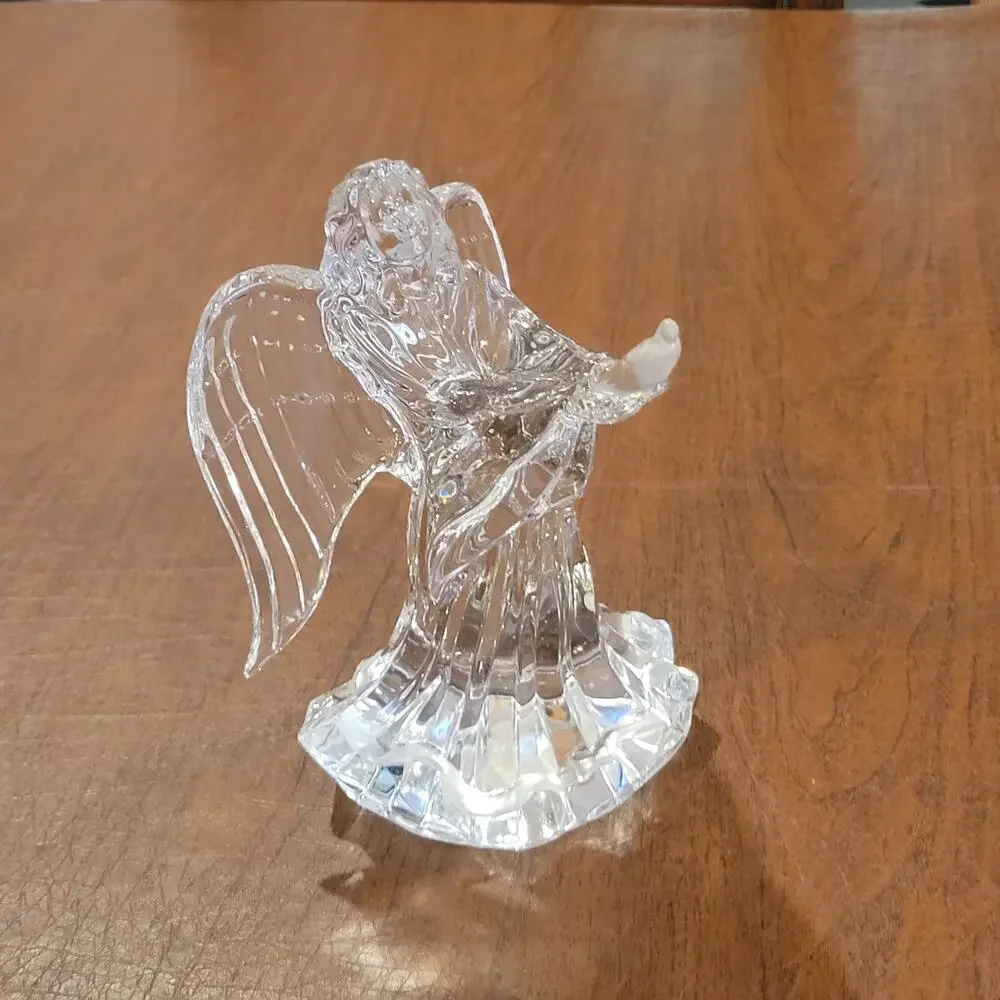 Lenox Irish Spring Prayer for Peace Angel with Dove Figurine Lead Crystal